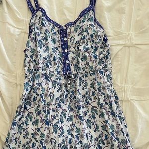 Blue floral mini dress